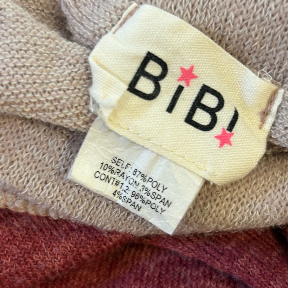 EUC BiBi Oversized French Terry Color Block Pullover Sweatshirt - Picture 3 of 6
